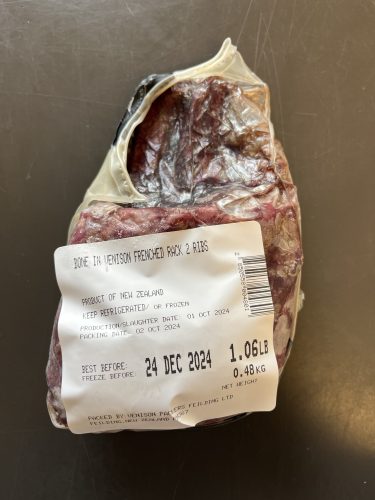Venison Frenched Rack 2 Bone