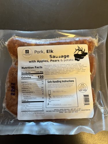 Elk Sausage Apple Pear Port